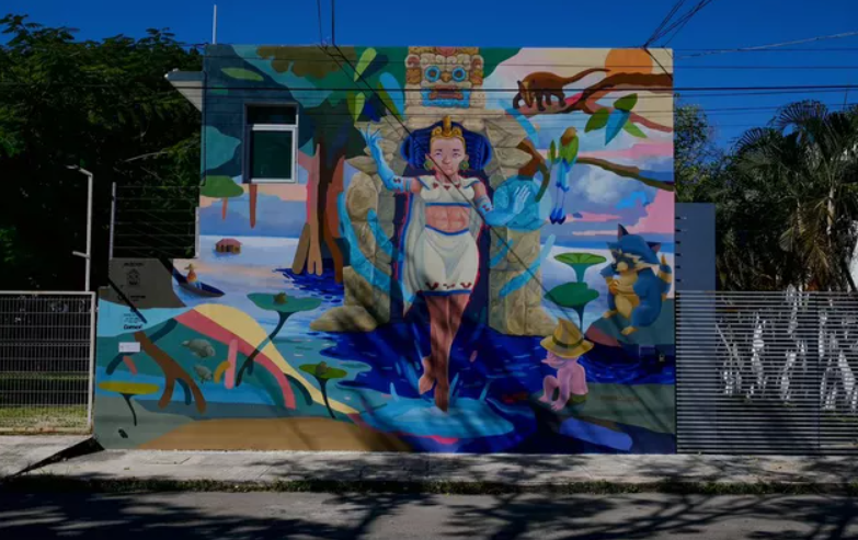 Gobernadora de Quintana Roo presenta murales que transforman el centro histórico de Chetumal