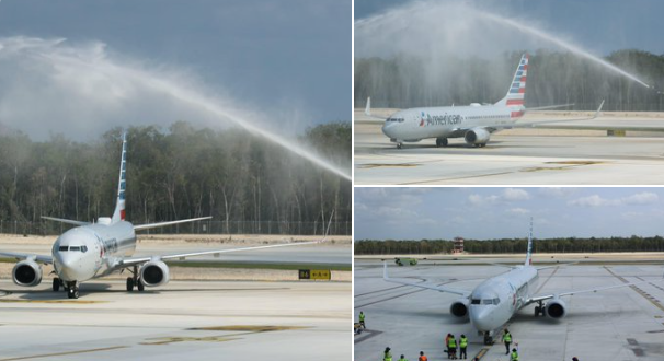 Aeropuerto de Tulum Celebra la Llegada de 700 Turistas en su Primer Vuelo Internacional