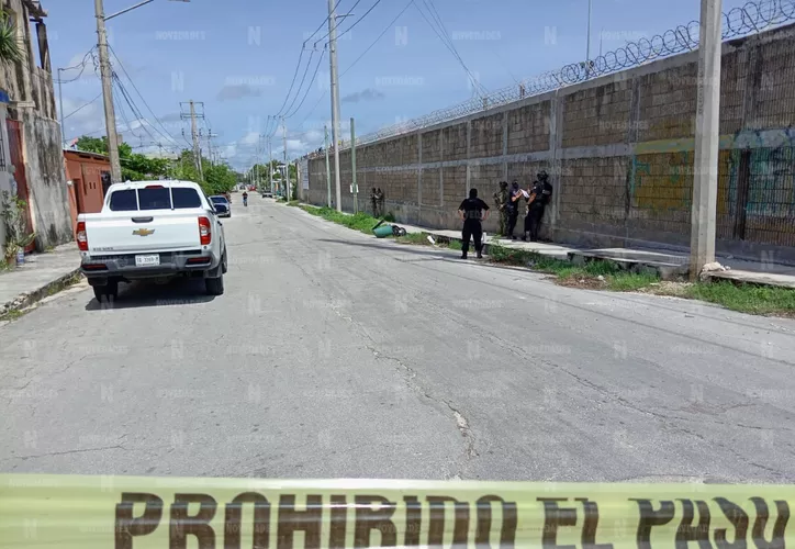 Hallan cadáver embolsado en bote de basura de la región 237 de Cancún