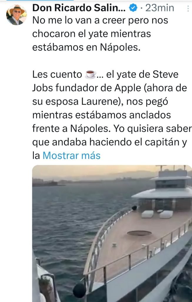 Yate de Steve Jobs Colisiona con el de Ricardo Salinas Pliego