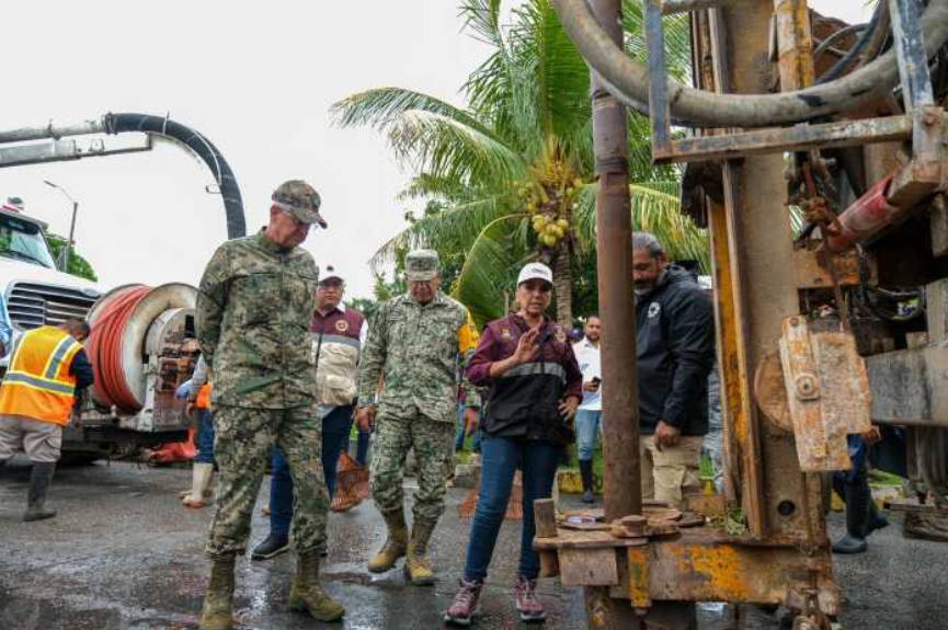 Mara Lezama supervisa acciones preventivas ante la tormenta tropical “Helene” en Quintana Roo.