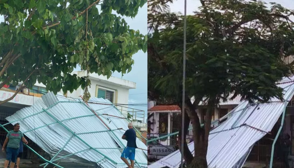 Autoridades de Chetumal revisarán estructuras metálicas tras colapso por fuertes vientos.