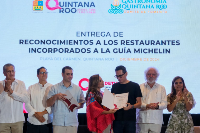 Quintana Roo brilla en el escenario mundial con reconocimientos de la Guía Michelin: Mara Lezama